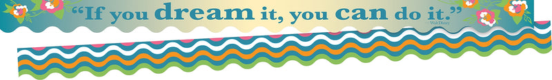 Barker Creek Double-Sided Scalloped Border, 36"' x 2.25", You Can Do It, 13/Pack (LL904)