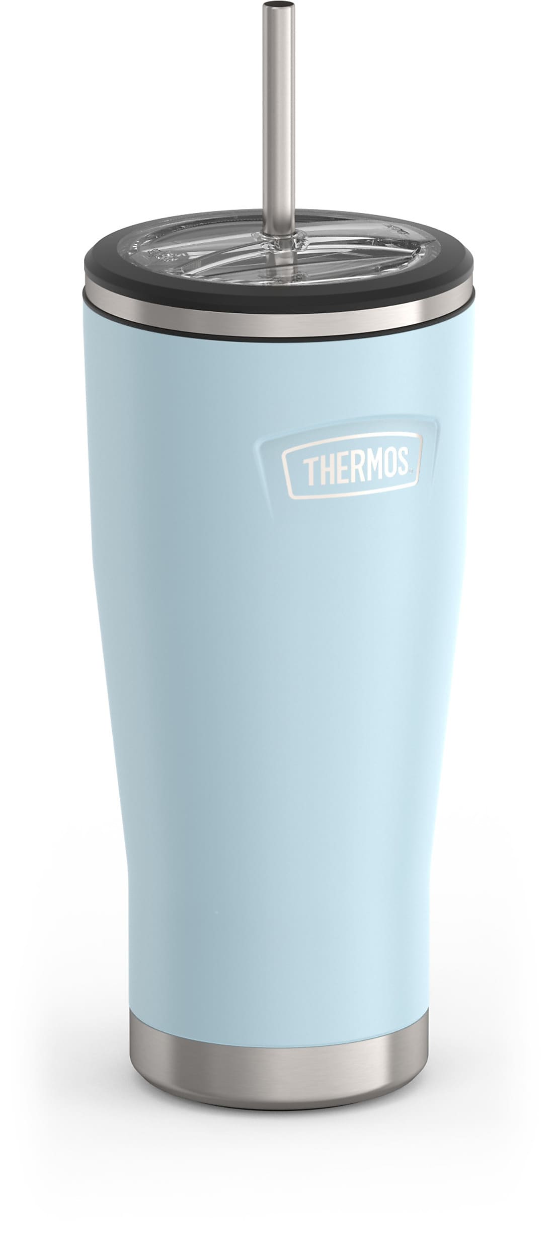 Thermos Icon Stainless Steel Vacuum Insulated Cold Tumbler with Straw, 24 oz., Glacier (EAIS1112GC4)
