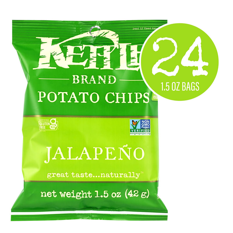 Kettle Brand Gluten Free Jalapeno Potato Chips, 1.5 oz., 24/Box (220-02569)