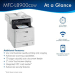 Brother MFC-L8900CDW Wireless Color Laser Printer, All-In-One, Print, Scan, Copy, Fax