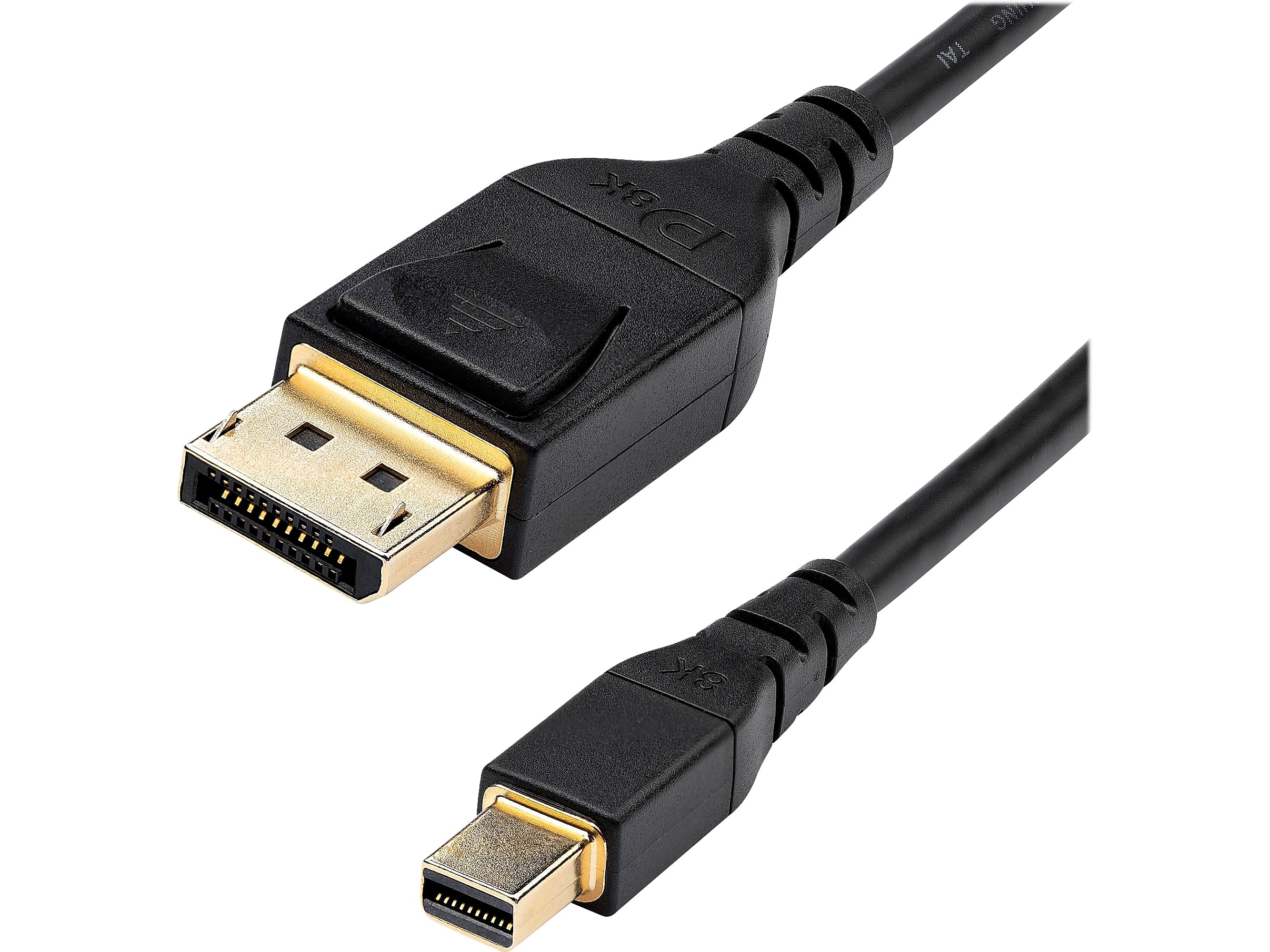 StarTech 3.3' 8K Mini DisplayPort to DisplayPort 1.4 Cable, Male to Male, Black (DP14MDPMM1MB)