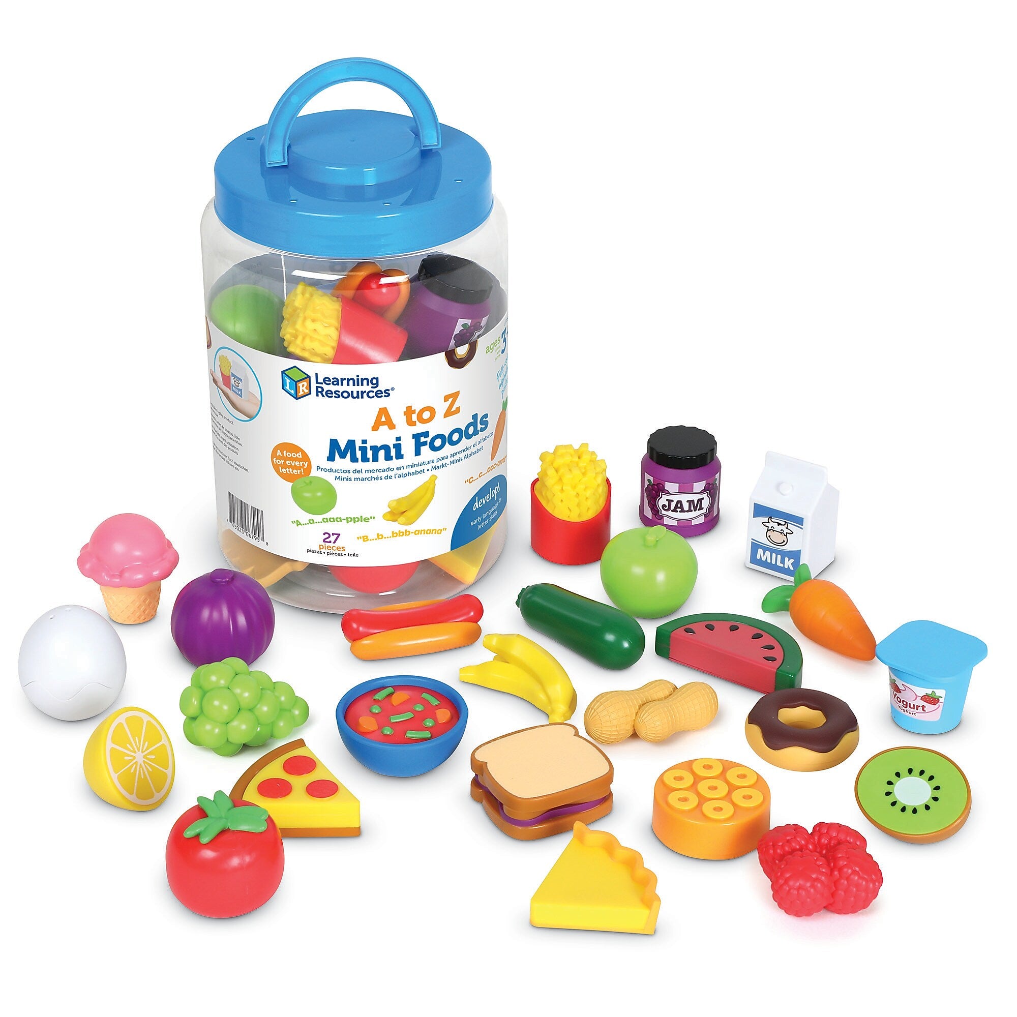 Learning Resources A to Z Mini Foods, Multicolored (LER6795)