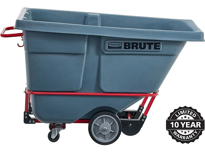 Rubbermaid Brute Heavy-Duty Tilt Truck, 0.5 Cu. Yd., Gray (2192465)