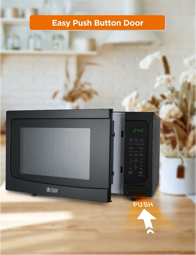 Commercial Chef 1.6 Cu. Ft. Countertop Microwave, Black (CHM16MB6)