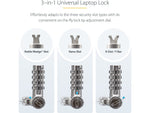 StarTech Universal Keyless Combination Laptop Cable Lock, 6.6 ft. (UNIVC4D-LAPTOP-LOCK)