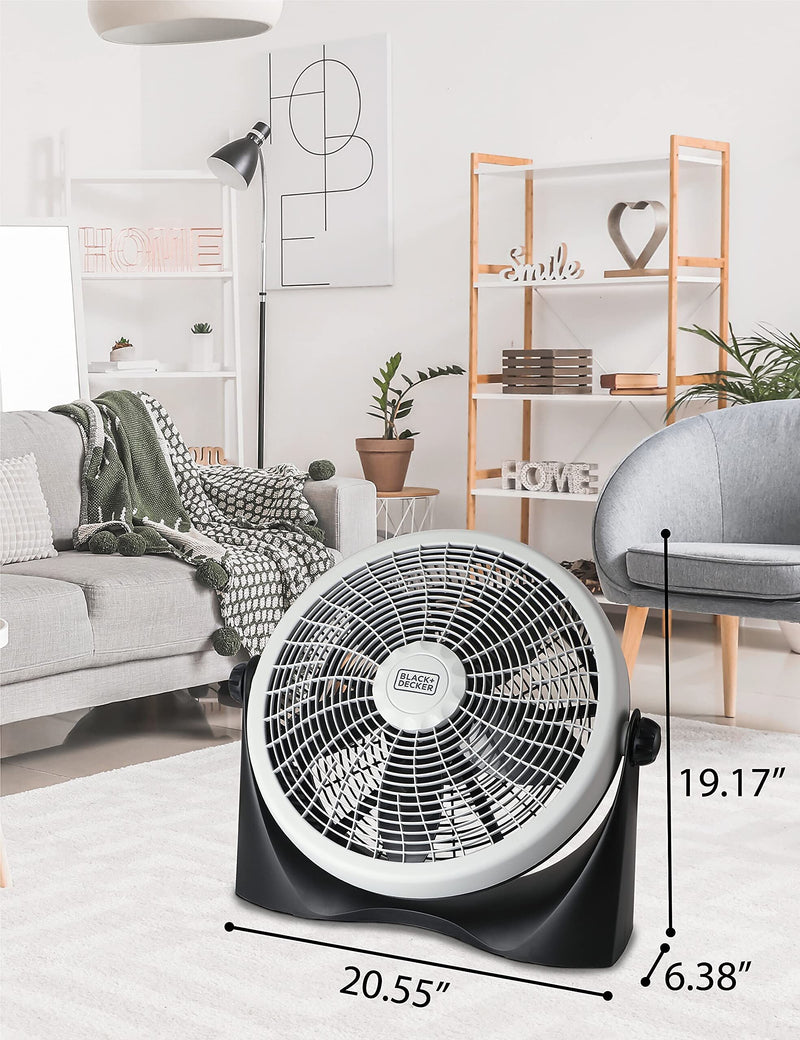 Black & Decker 16" Floor Fan, 3-Speed, Black (BFF16B)