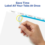 Avery Index Maker Extra-Wide Paper Dividers with Print & Apply Label Sheets, 5 Tabs, White, 5 Sets/Pack (AVE11440)