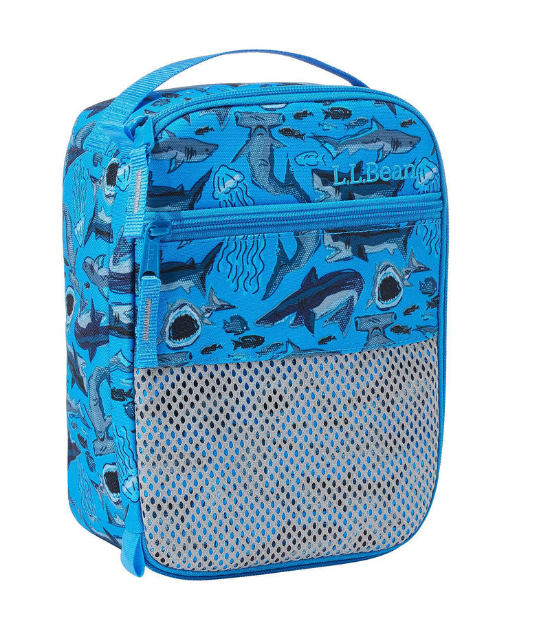 L.L.Bean Insulated Lunch Bag, 3-Compartment, Glacier Blue Shark, 150 oz. (1000281523)