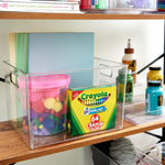 iDESIGN Small Stackable Plastic Storage Bin, 8" x 10"x 12", Clear, 4/Pack (29112M4)