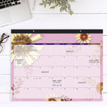 2026 AT-A-GLANCE Paper Flowers 21.75" x 17" Monthly Desk Pad Calendar, Pink/Brown (5035-26)