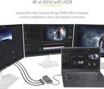 StarTech 3-Port USB-C to Triple HDMI Multi-Monitor Adapter, Male to Female/Female/Female, Space Gray (MST14CD123HD)