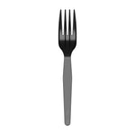 Dixie Individually Wrapped Polystyrene Fork, Medium-Weight, Black, 1000/Carton (FM53C7)