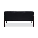 Alera Alera Reception Lounge WL 3-Seat Sofa, 65.75w x 26.13d x 33h, Black/Mahogany (ALERL2319M)