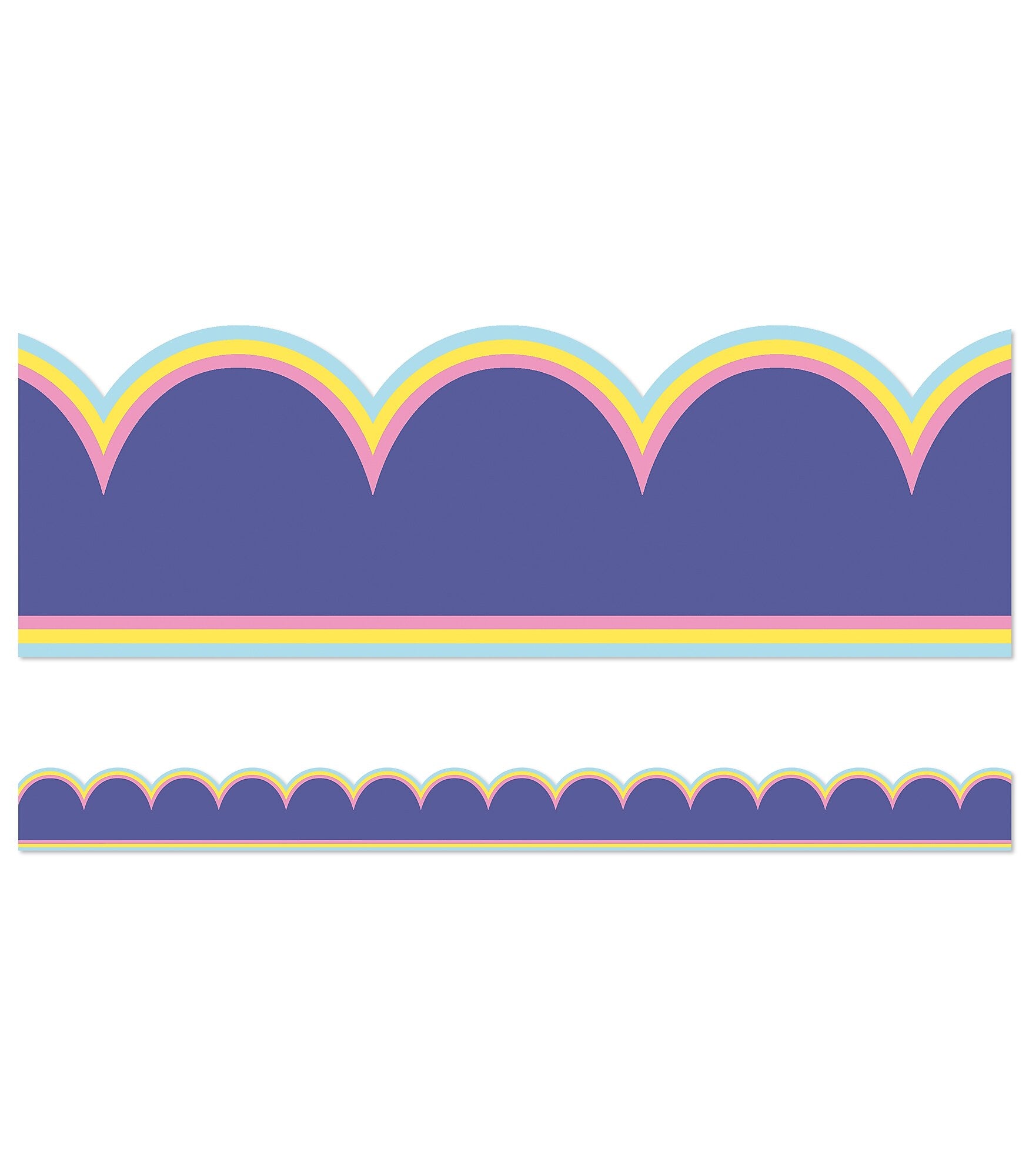 Carson Dellosa Scalloped Border, 3' x 3", Pop of Purple, 13/Pack (108519)