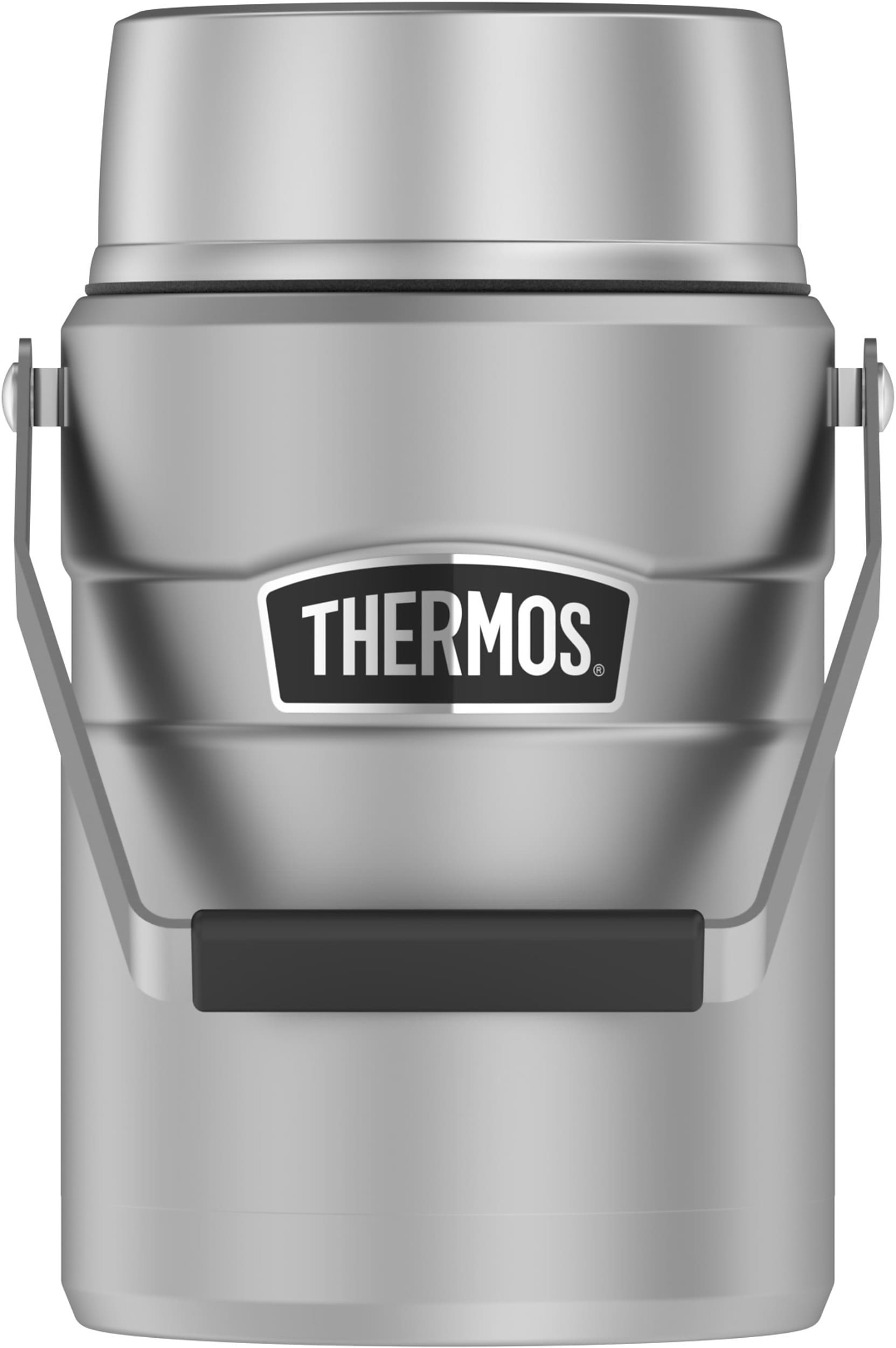 Thermos King Big Boss Stainless Steel Insulated Food Jar, 2-Compartment, Stainless, 47 oz. (EASK3030MSTRI4)