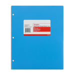 Staples 3-Hole Punched 2-Pocket Plastic Portfolio Folder, Blue (ST52808-CC)