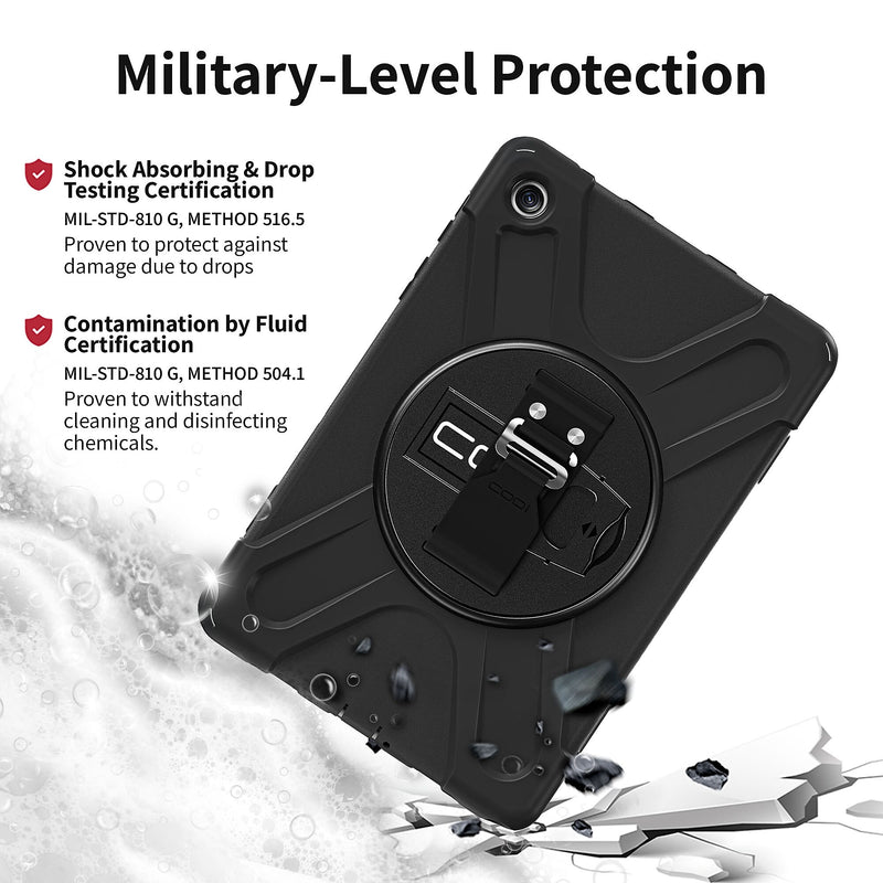 CODi Rugged Case with Integrated Screen Protector for Samsung Galaxy Tab A9+, Black (C30705084IS)