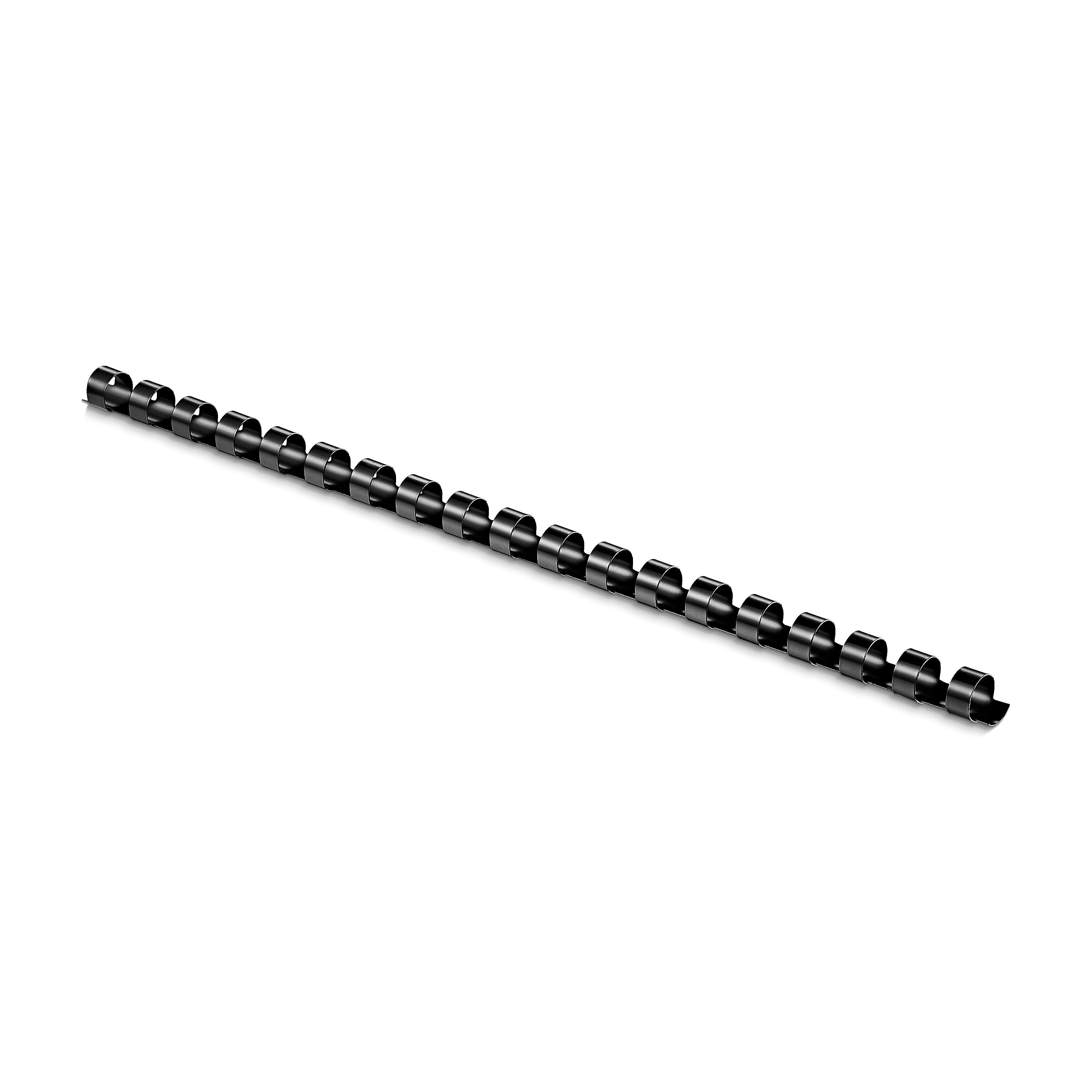 Staples® 3/8" Plastic Binding Spine Comb, 55 Sheet Capacity, Black, 25/Pack (5232204/5232206)