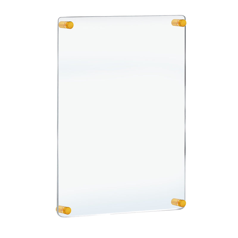 Azar Poster Holder, 23.5" x 31.5", Wall Mounted, Gold, Acrylic (105531-GLD)