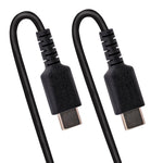 StarTech.com 3.3ft USB-C Heavy Duty Coiled Cable, Male to Male, Charge/Sync, Black (R2CCC-1M-USB-CABLE)