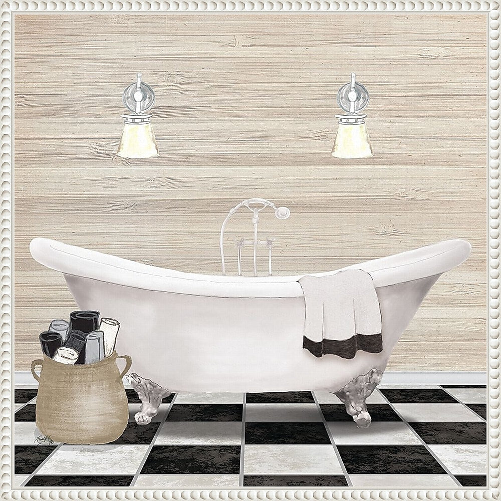 Amanti Art Bathroom I by Elizabeth Medley Framed Canvas Wall Art Print, 22" x 22" (A42678300096)