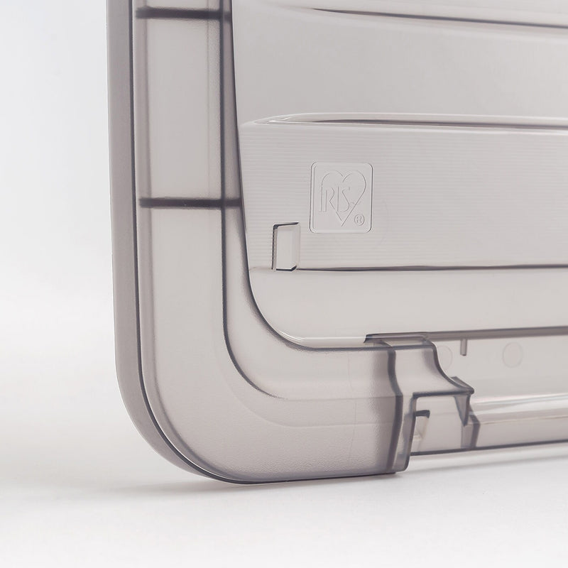 Iris 53 Quart Storage Bin with Latching Lid, Plastic, Clear, 5/Pack (500149)