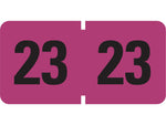 Smead ETYJ 2023 Color-Coded Year Label, 0.75”H x 1.5" W, Black on Purple, 500/Roll (68323)