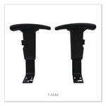 Alera® Adjustable T-Arms for Interval Series Task Chairs , Blk
