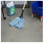 Rubbermaid 24 oz. #32 Blue Blend Looped End Wet Mop Head with Universal Headband 12/CT (FGE23800BL00)