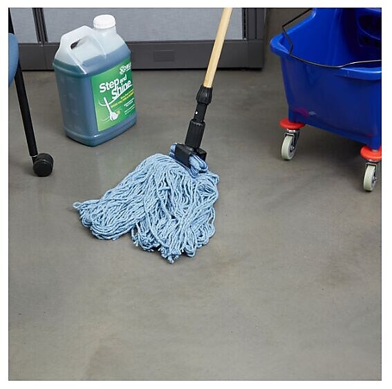 Rubbermaid 24 oz. #32 Blue Blend Looped End Wet Mop Head with Universal Headband 12/CT (FGE23800BL00)