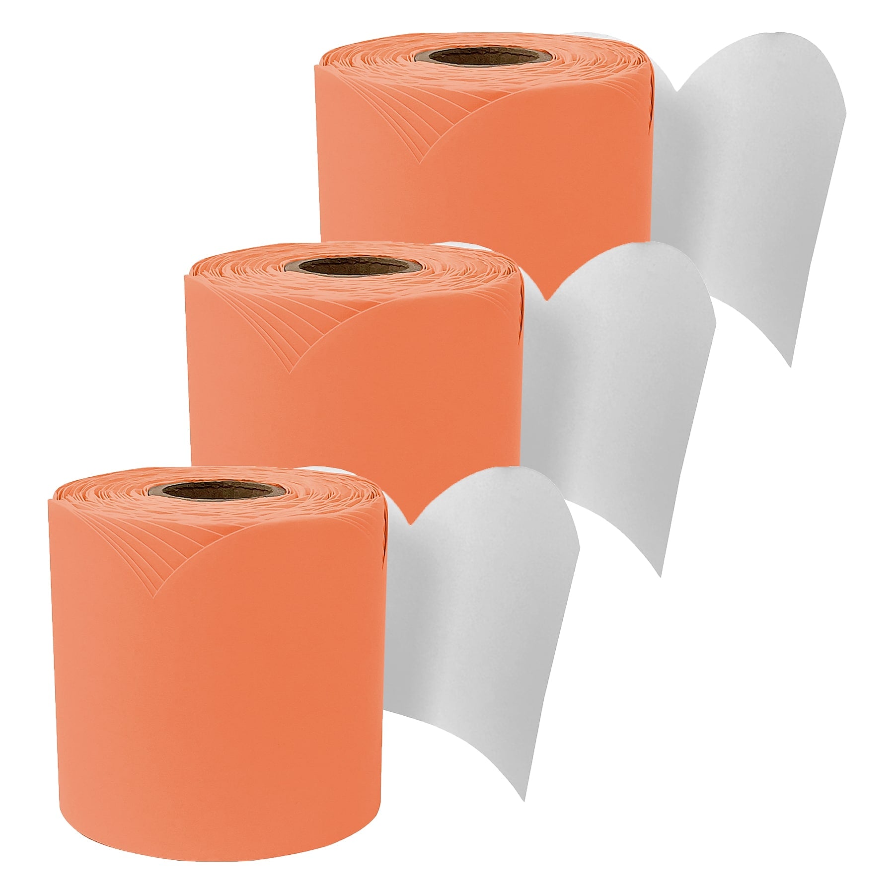Carson Dellosa Education Rolled Scalloped Bulletin Board Border, 3" x 65', Mango, 3 Bundle (CD-108529-3)