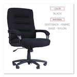 Alera® Kësson Series Fixed Arm Fabric Swivel Computer and Desk Chair, Black (12010-01D)