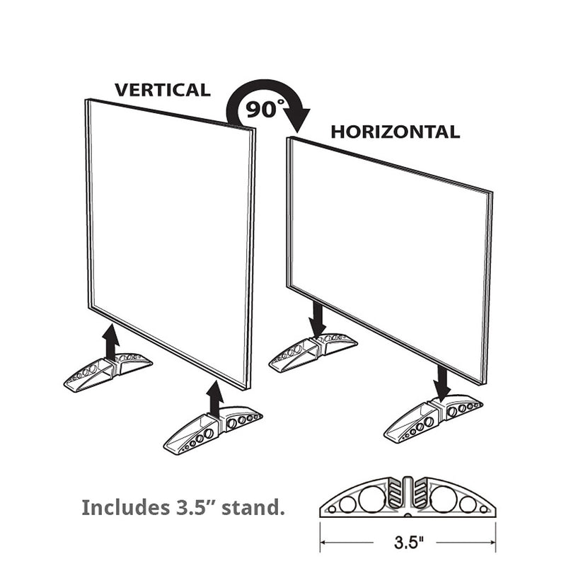 Azar Sign Holder, 4" x 6", Table Top, Clear, Acrylic, 10/Pack (132726)