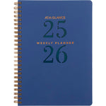2025-2026 AT-A-GLANCE Signature Lite 5" x 8" Academic Year Weekly & Monthly Planner, Plastic Cover, Navy (YP20LA2026)
