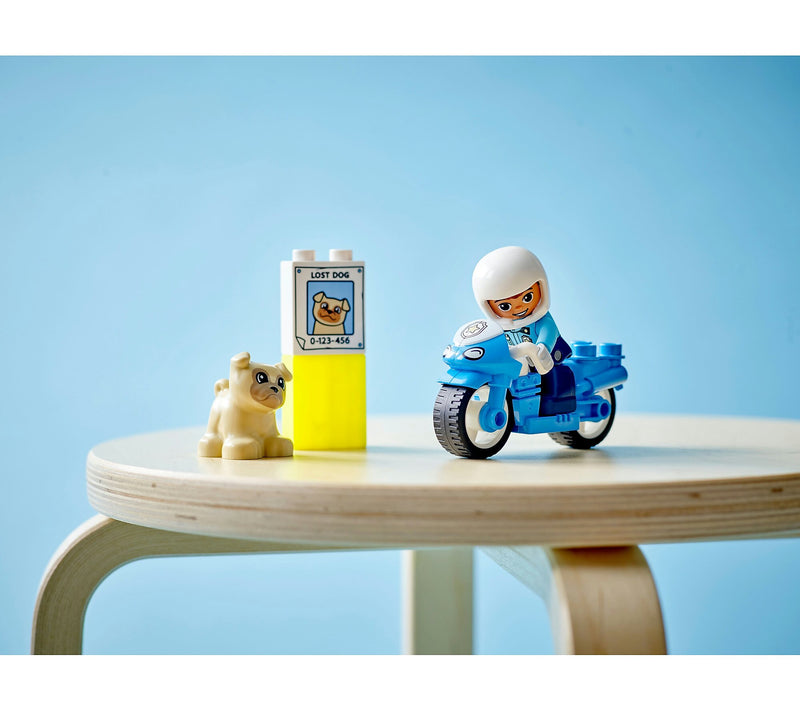LEGO DUPLO Town Police Motorcycle, 5 Pieces (10967)