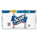 Scott Toilet Paper, 1-Ply, White, 1000 Sheets/Roll, 48 Rolls/Case (KCM10060)