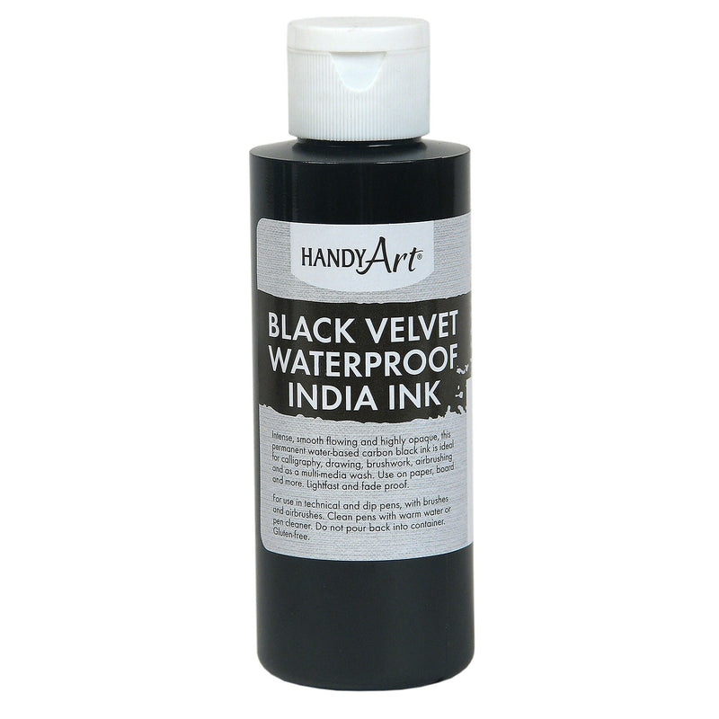 Handy Art India Ink, Black Velvet, 4 oz., 3/Bundle (RPC410000-3)