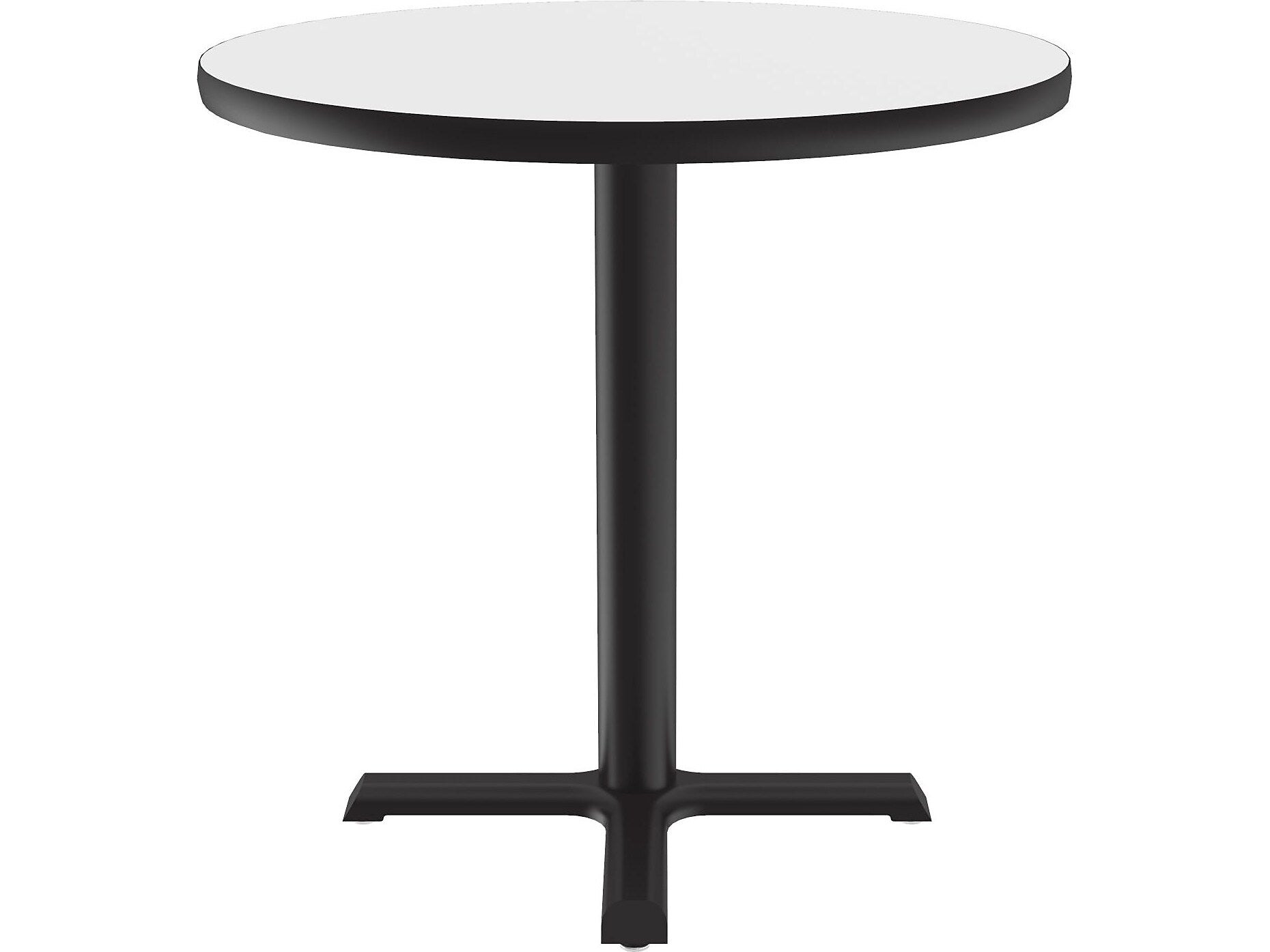 Correll 36" Round Dry-Erase Markerboard Cafe Table, Frosty White/Black (BXT36DER-80)