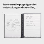 Rocketbook Fusion Reusable Notebook Planner Combo, 8.5" x 11", 42 Sheets, Blue (EVRF-L-RC-CDF-FR)
