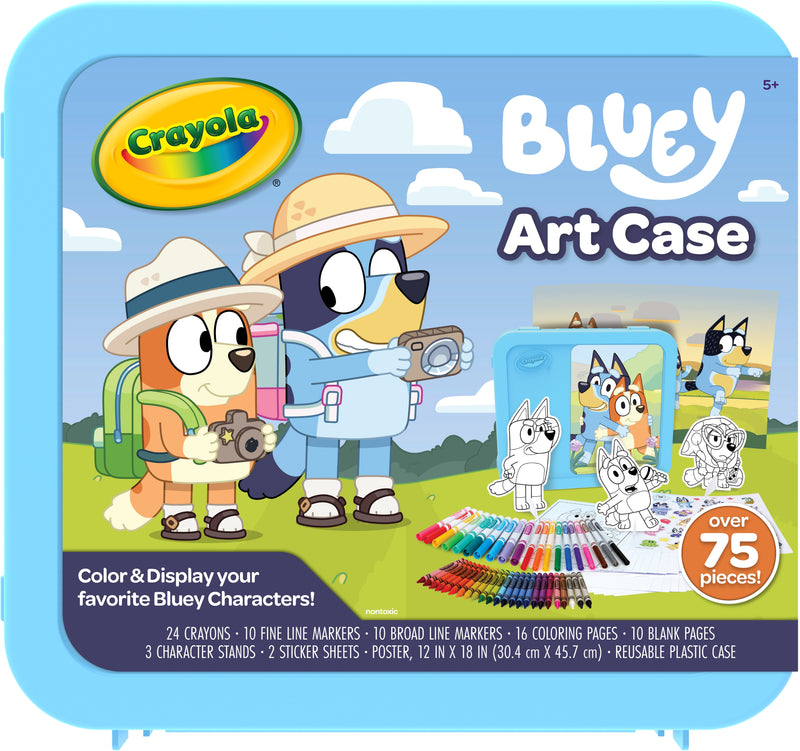 Crayola Bluey Art Case, 75 Pieces/Pack (04-2964)