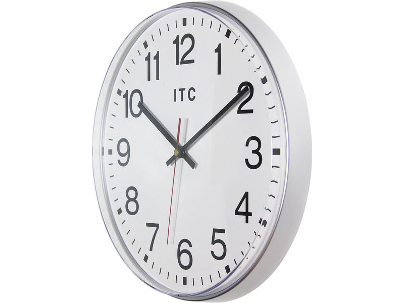 Infinity Instruments Intrinsic Prosaic ITC Wall Clock, 12"Dia. (14529SV-830)