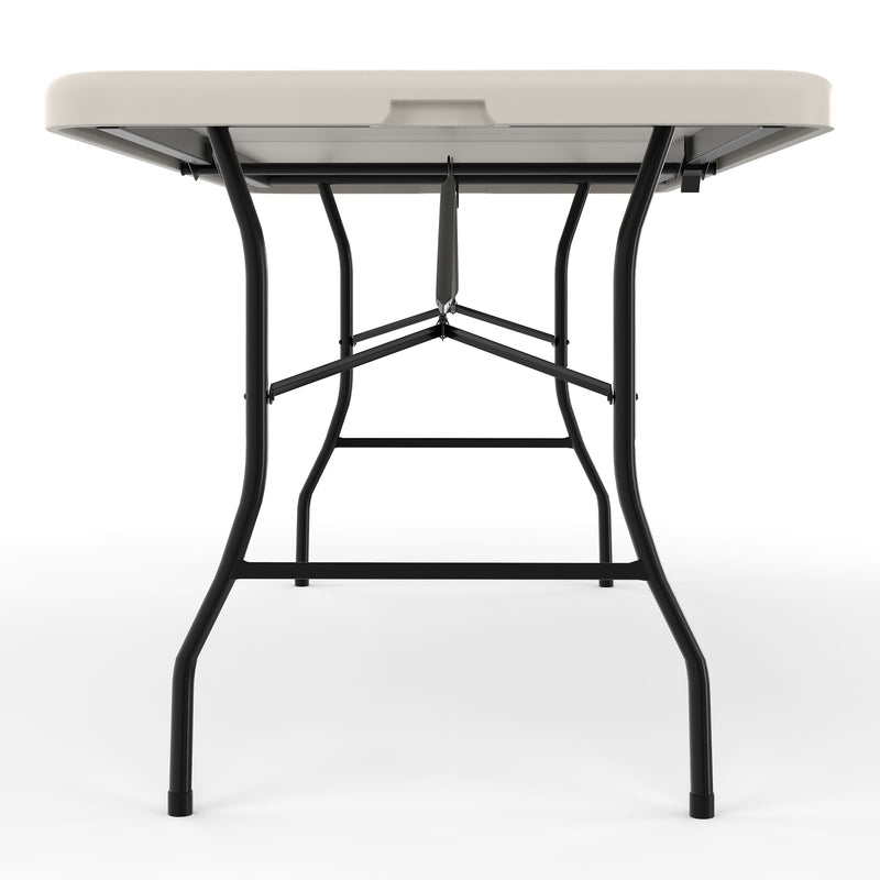 Staples 6' x 30" Heavy Duty Plastic Folding Table, White Granite (79223/54272)