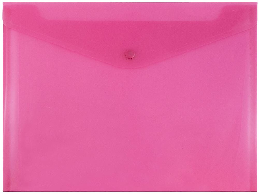 JAM Paper Premium Plastic Document File, 1 Pocket, Letter, Fuchsia Pink, 3/Pack (218S0fux3)
