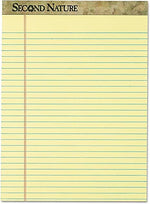 TOPS Second Nature Notepads, 8.5" x 11.75", Wide, Canary, 50 Sheets/Pad, 12 Pads/Pack (74890)