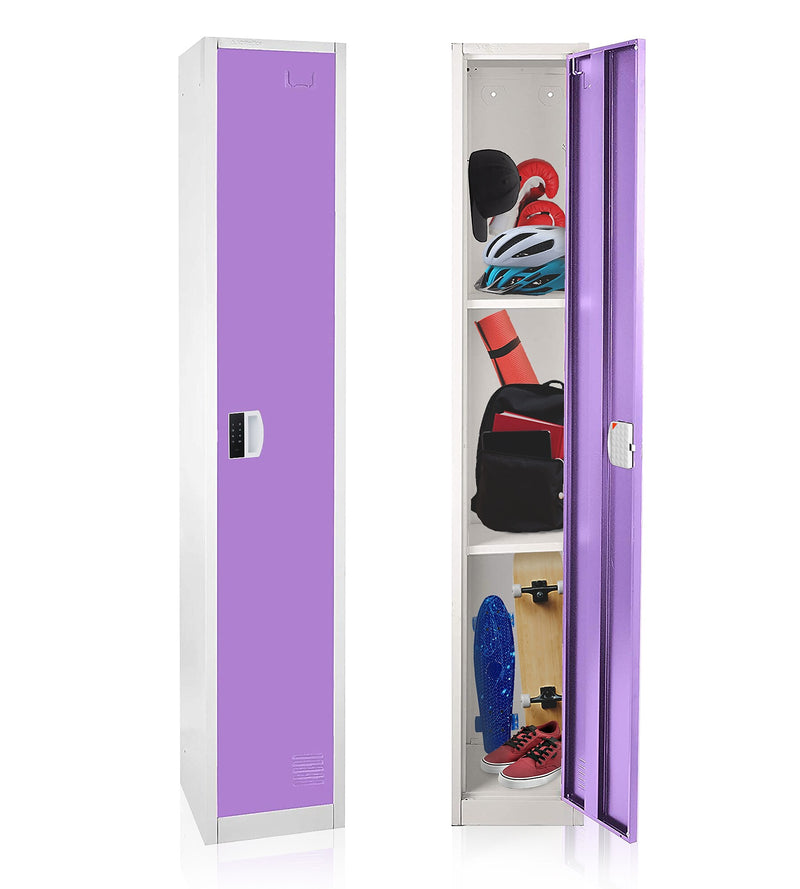 AdirOffice 72"H Single Tier Purple Storage Locker (ADI629-201-PUR-DL)
