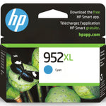 HP 952XL Cyan High Yield Ink Cartridge, Prints Up to 1,450 Pages (L0S61AN#140)