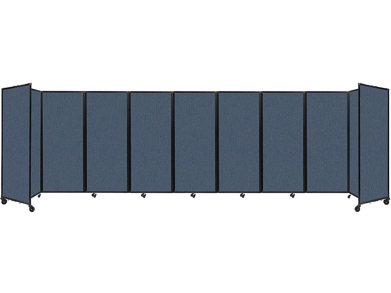 Versare The Room Divider 360 Freestanding Folding Portable Partition, 82"H x 300"W, Ocean Fabric (1182915)