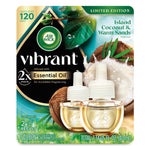 Air Wick Vibrant Scented Oil Warmer Refill, Island Coconut & Warm Sands, 0.67 fl. oz., 2/Pack (62338-01050)