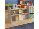 Flash Furniture Bright Beginnings 4-Section Storage Unit, 24.5"H x 31.5"W x 11.75"D, Brown (MK-KE19233-GG)