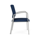 Lesro Newport Vinyl Guest Chair, Patriot Plus Imperial Blue/Silver (NP1101.SSV-01PPIB)